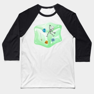 Gelatinous Cube - Green Baseball T-Shirt
